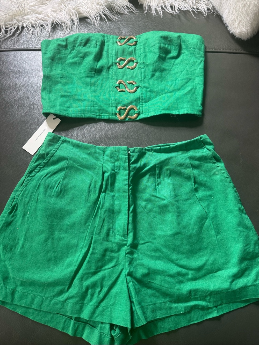 Commense sz m Green High-Waist Shorts - Women Pants & Jumpsuits and SHEIN set - Picture 8 of 11